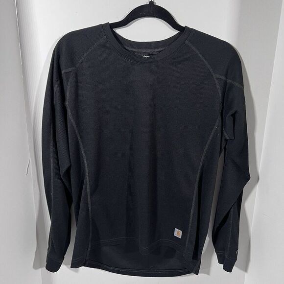 Carhartt Tops - Carhartt Force Waffle Base Layer Thermal Long Sleeve Black Shirt Women s L 12/14